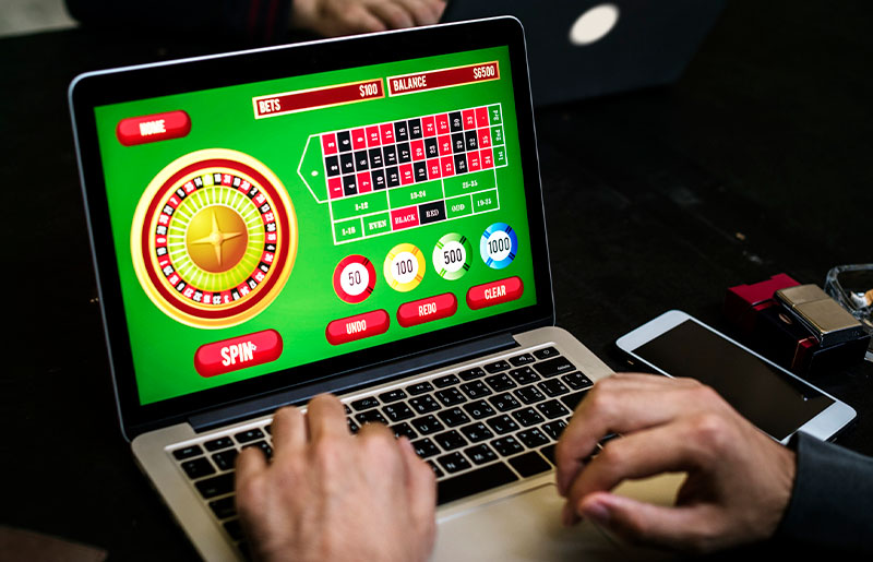 Playing roulette in an online casino